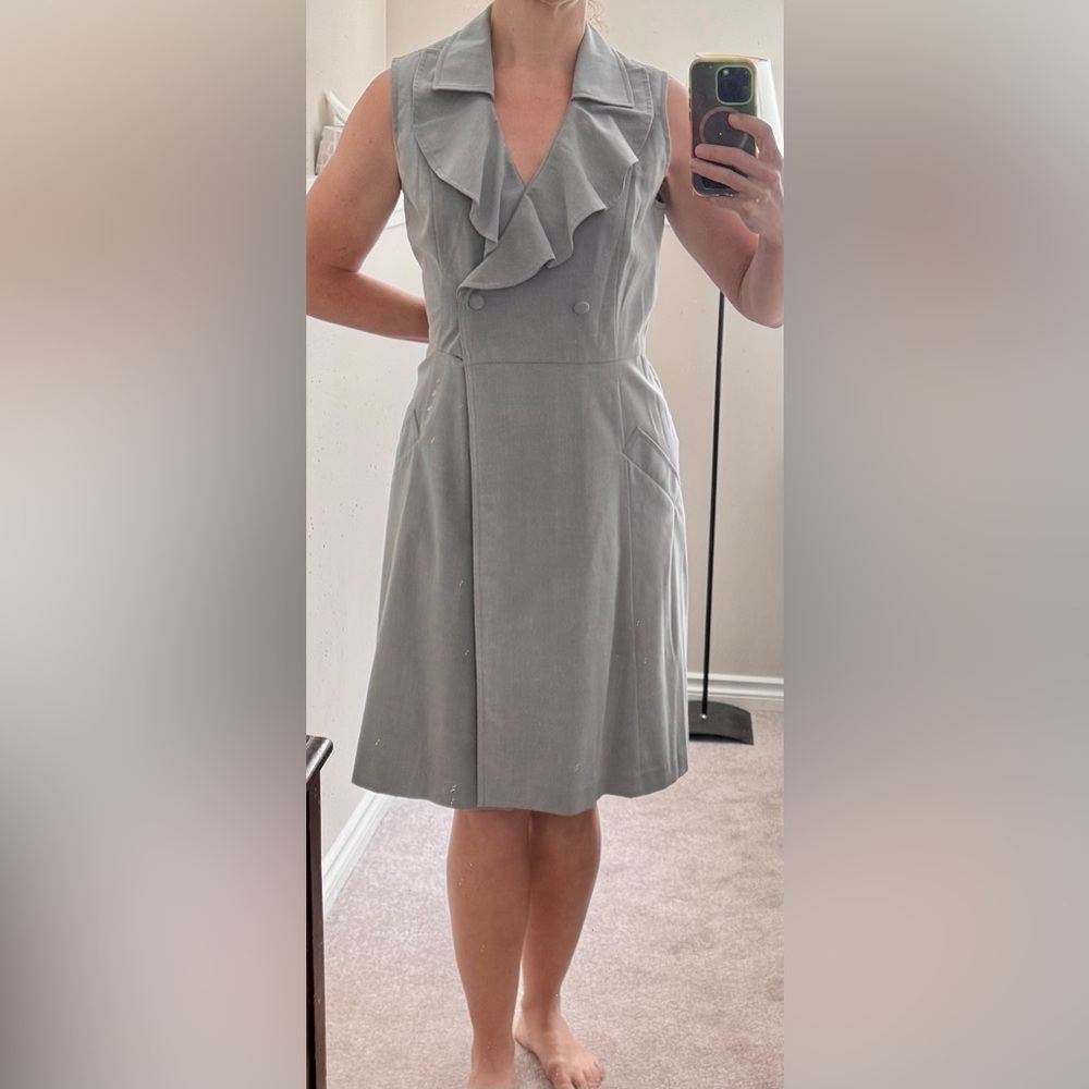 Sandra Darren Elegant Gray Dress